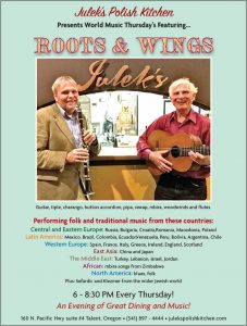 Roots & Wings World Music Thursdays at Julek's Pollish Kitchen